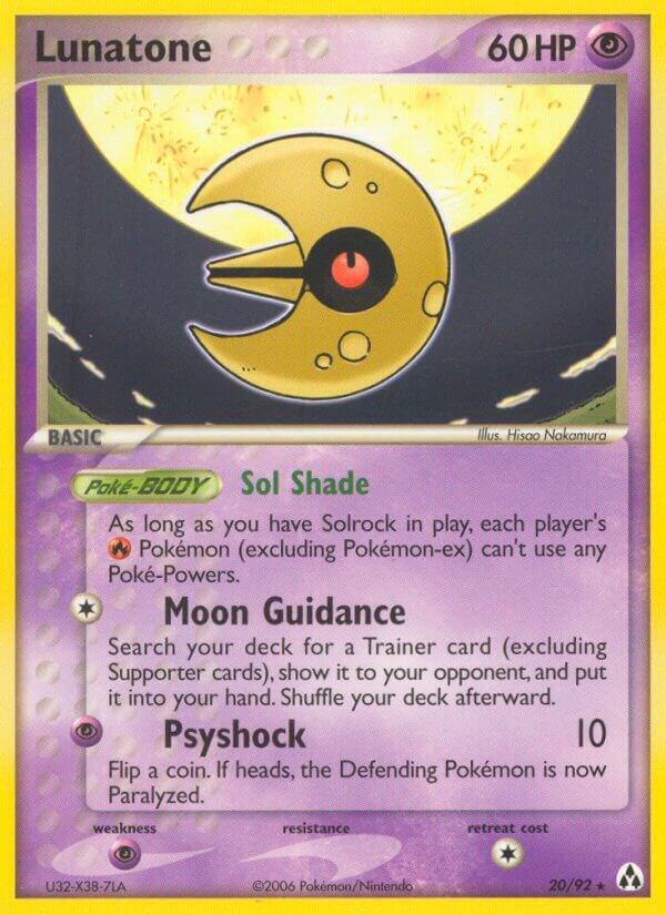 Pokemon Lunatone 20/92 Legend Maker