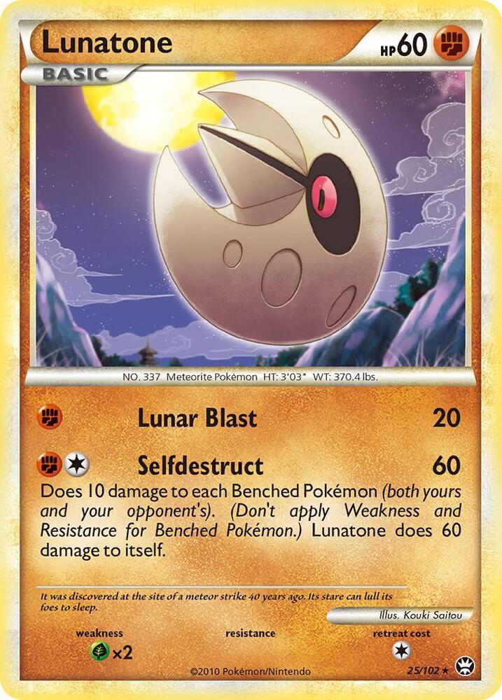 Pokemon Lunatone 25/102 Triumphant