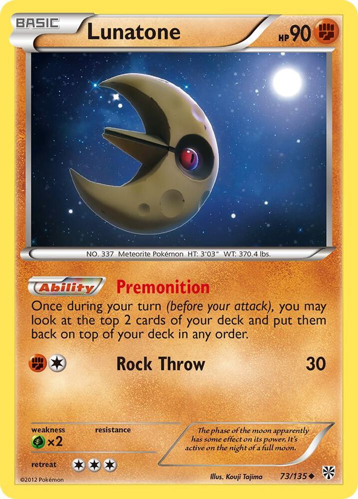 Pokemon Lunatone 73/135 Plasma Storm