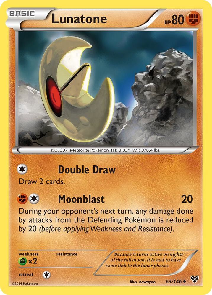 Pokemon Lunatone 63/146 XY
