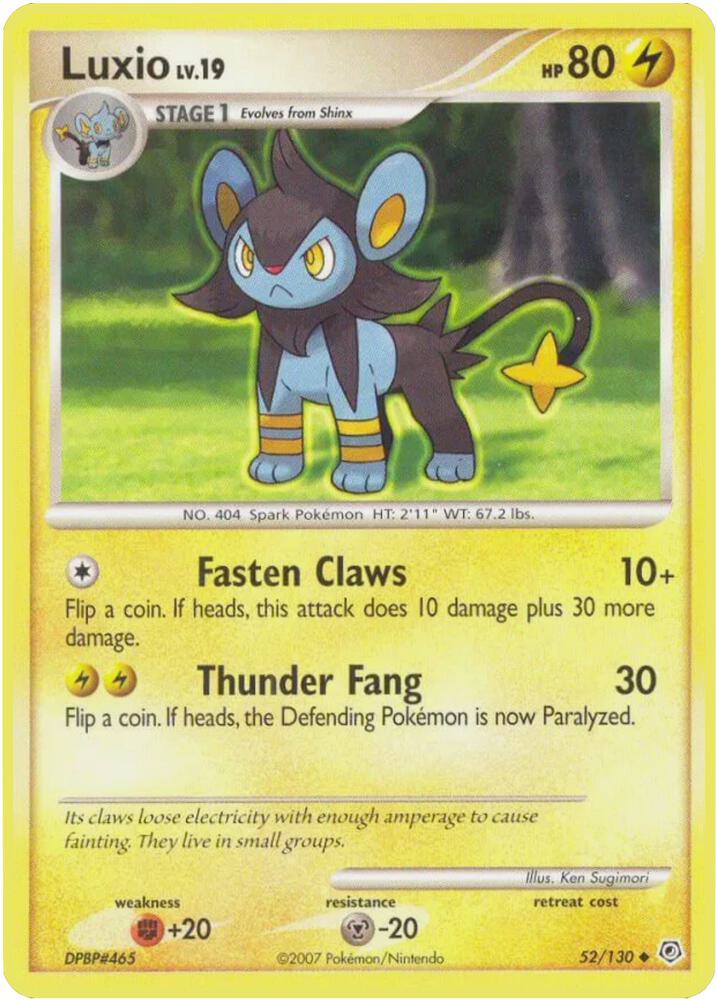 Pokemon Luxio 52/130 Diamond & Pearl