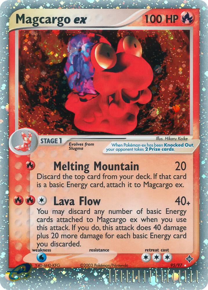 Pokemon Magcargo Ex 95/100 Dragon