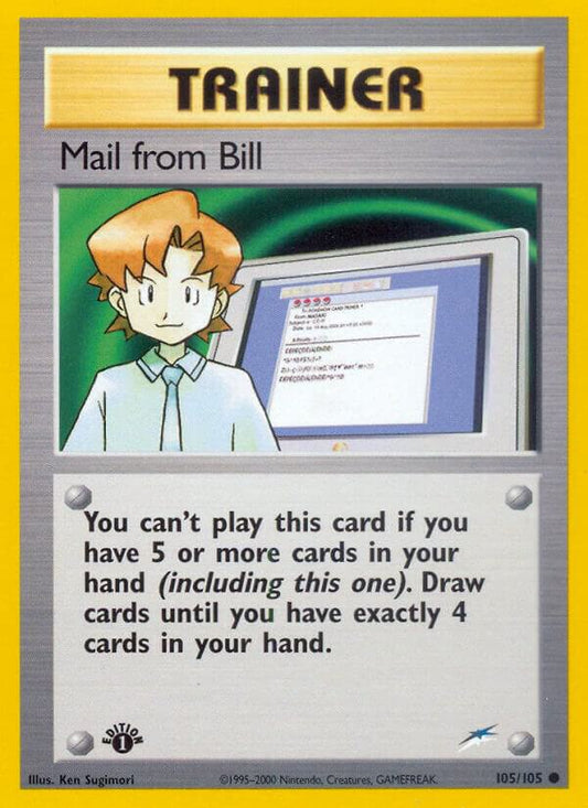 Pokemon Mail from Bill 105/105 Neo Destiny