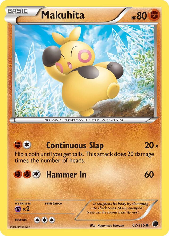 Pokemon Makuhita 62/116 Plasma Freeze
