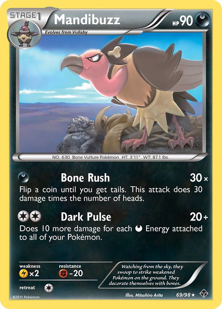 Pokemon Mandibuzz 69/98 Emerging Powers