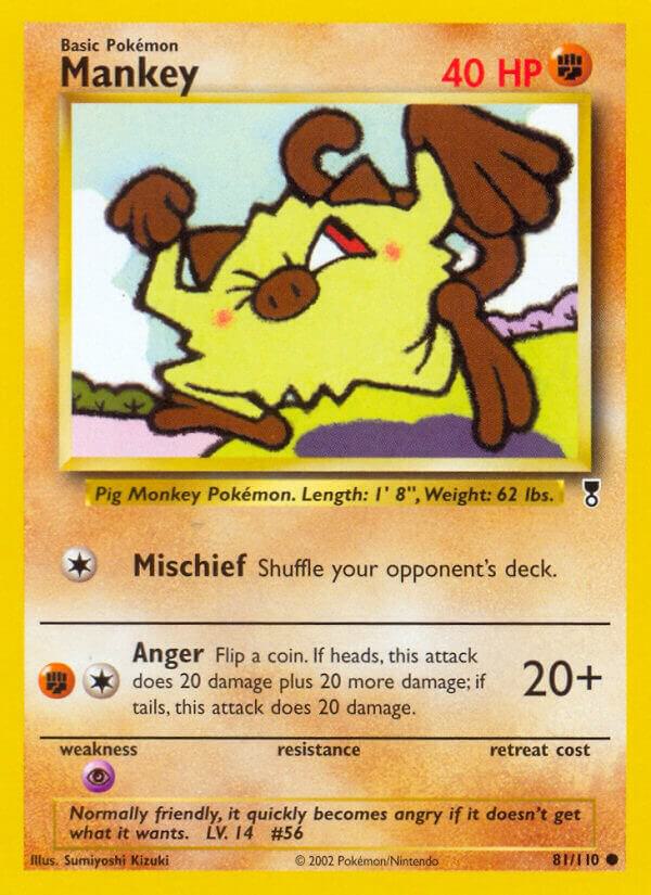 Pokemon Mankey 81/110 Legendary Collection