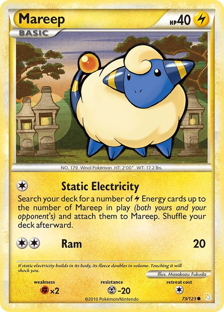 Pokemon Mareep 73/123 HeartGold & SoulSilver