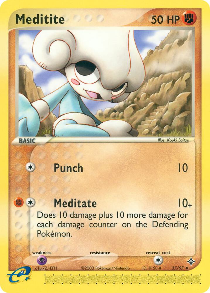 Pokemon Meditite 37/100 Dragon