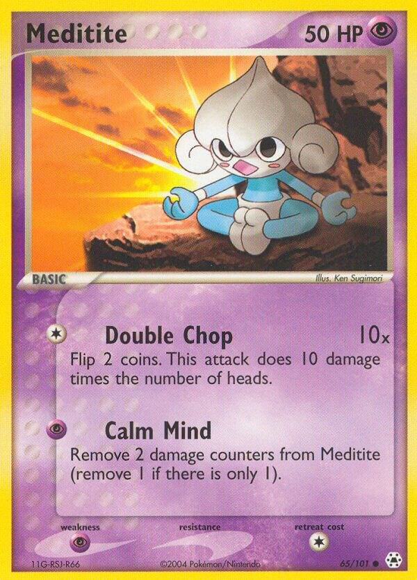 Pokemon Meditite 65/101 Hidden Legends