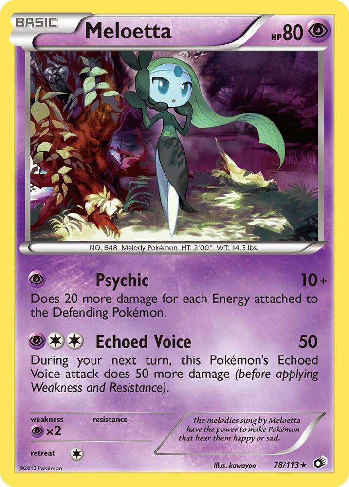 Pokemon Meloetta 78/113 Legendary Treasures