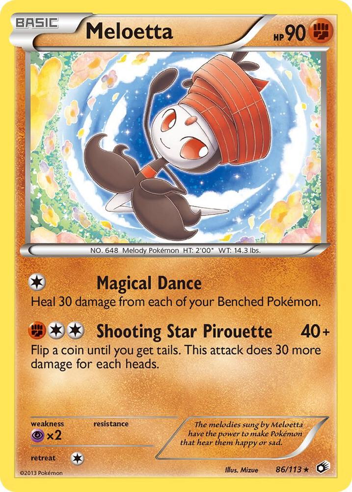 Pokemon Meloetta 86/113 Legendary Treasures