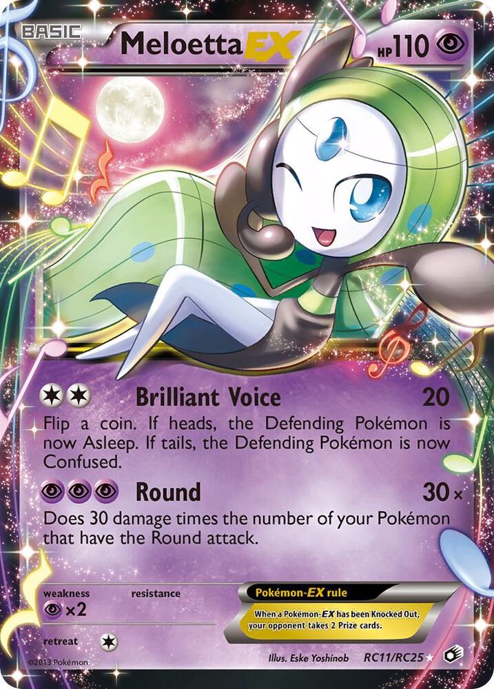 Pokemon Meloetta EX RC11/RC25 Legendary Treasures