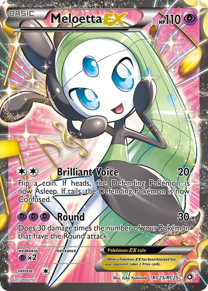Pokemon Meloetta EX RC25/RC25 Legendary Treasures