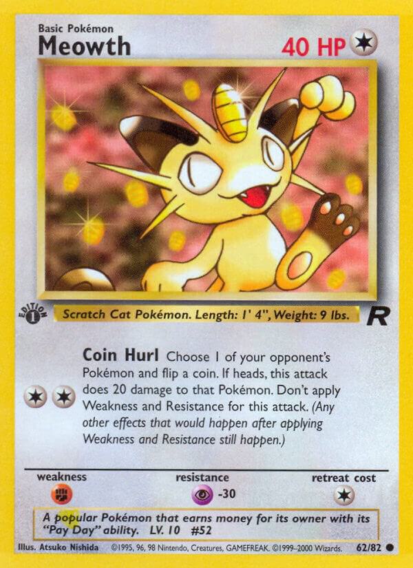Pokemon Meowth #62 Team Rocket