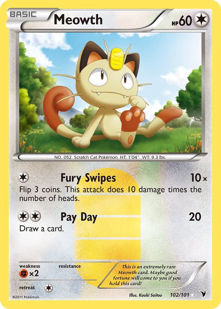 Pokemon Meowth 102/101 Noble Victories
