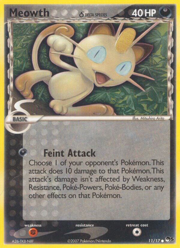 Pokemon Meowth δ 11/17 POP Series 5