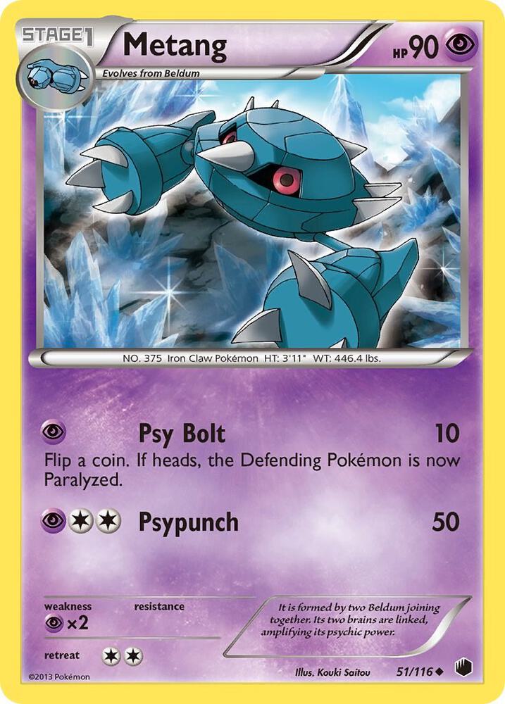 Pokemon Metang 51/116 Plasma Freeze