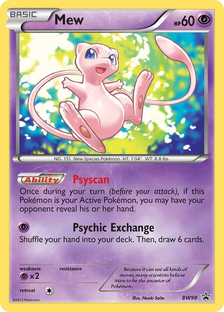 Pokemon Mew BW98 BW Black Star Promos