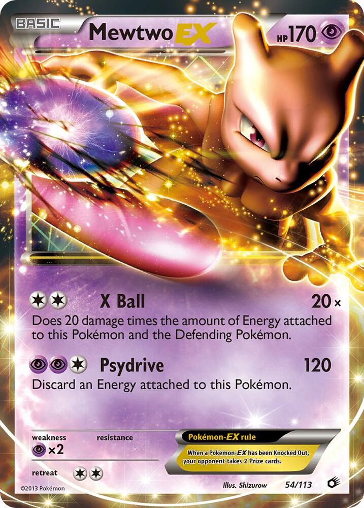 Pokemon Mewtwo EX 54/113 Legendary Treasures