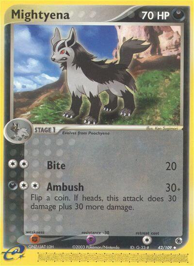Pokemon Mightyena 42/109 EX Ruby & Sapphire