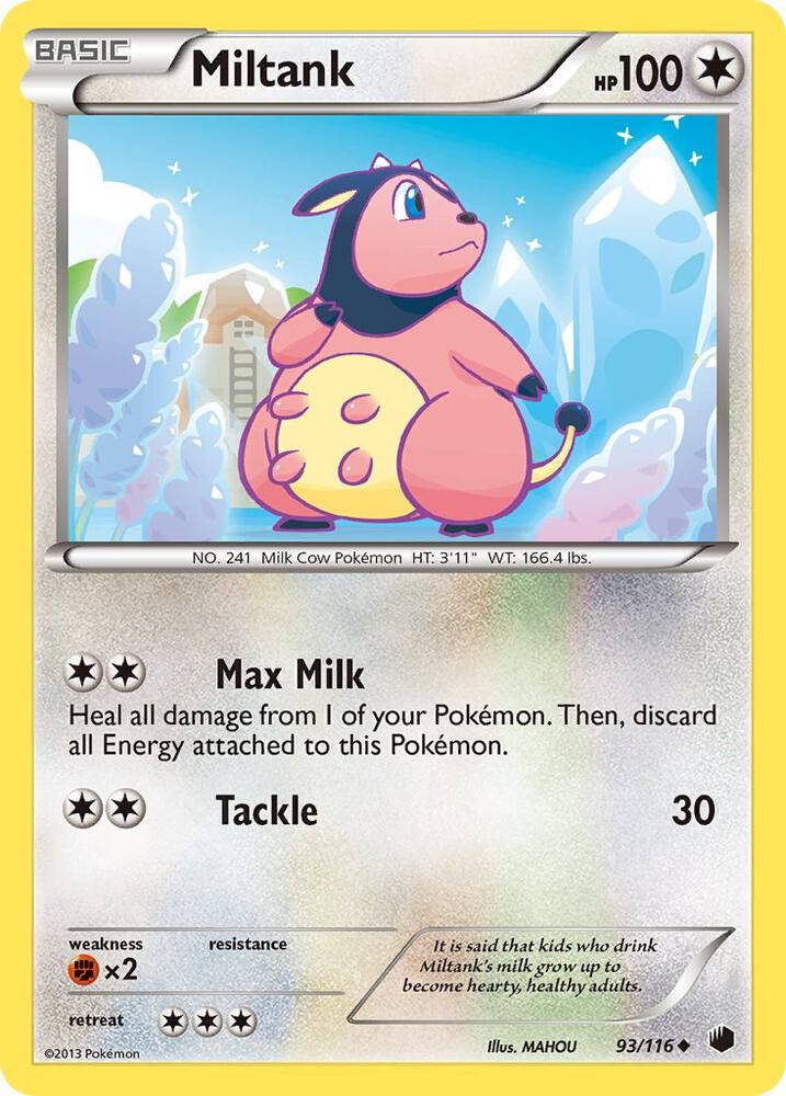 Pokemon Miltank 93/116 Plasma Freeze
