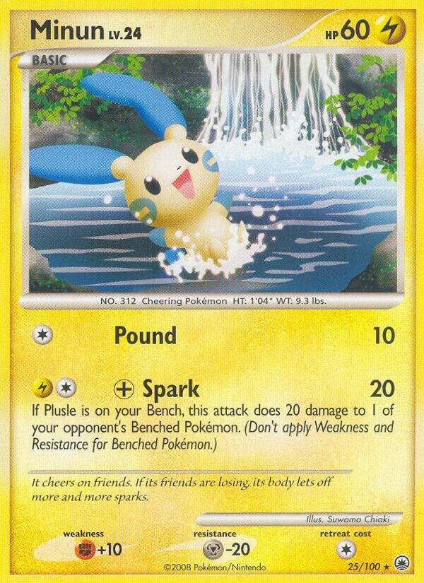 Pokemon Minun 25/100 Majestic Dawn