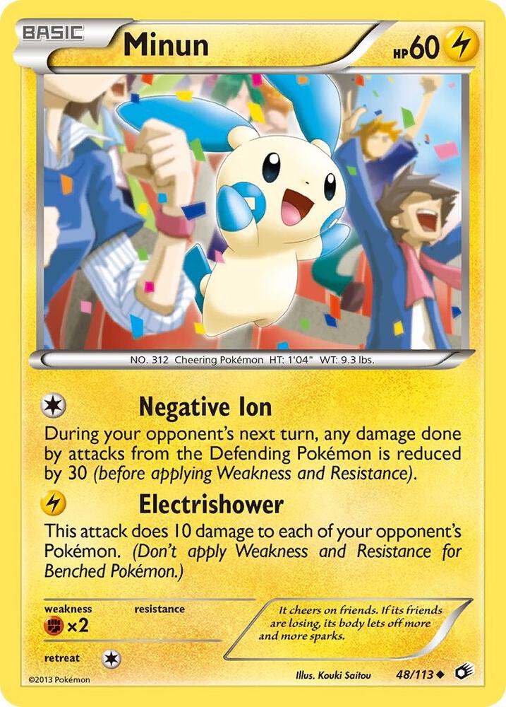 Pokemon Minun 48/113 Legendary Treasures