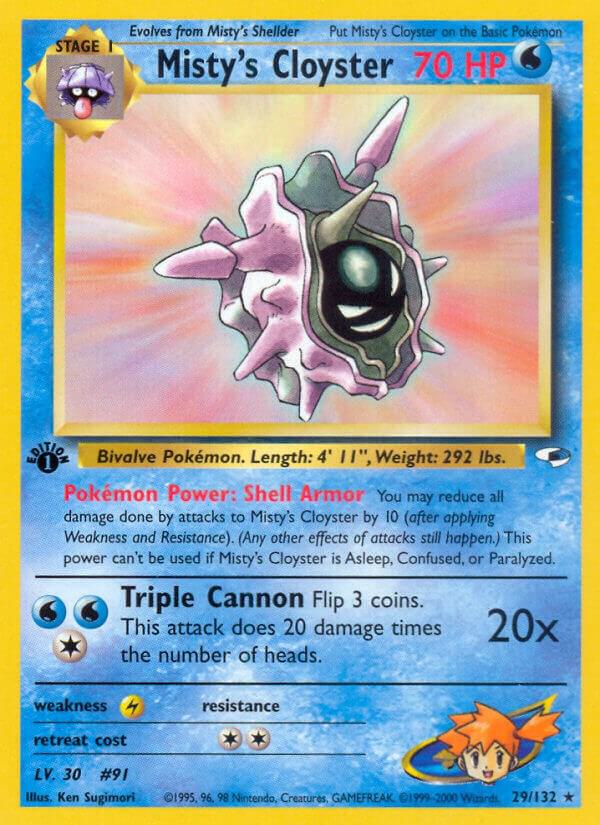 Pokemon Misty's Cloyster 29/132 Gym Heroes