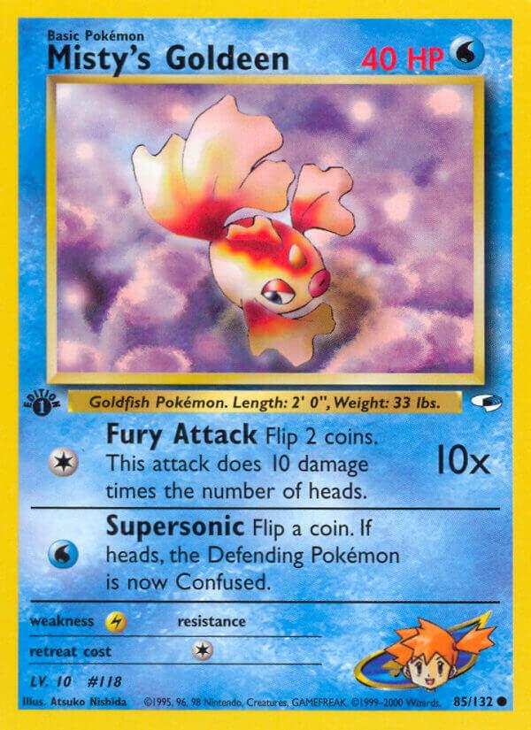 Pokemon Misty's Goldeen 85/132 Gym Heroes