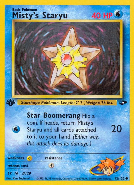 Pokemon  Misty's Staryu 92/132 Gym Challenge