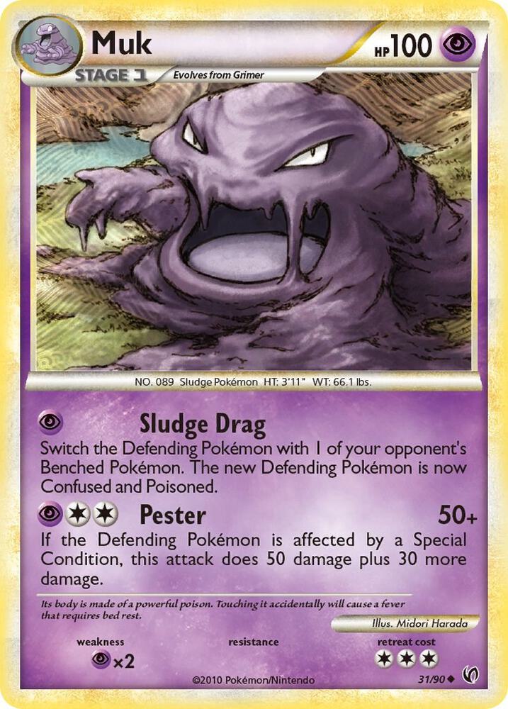 Pokemon Muk 31/90 Undaunted