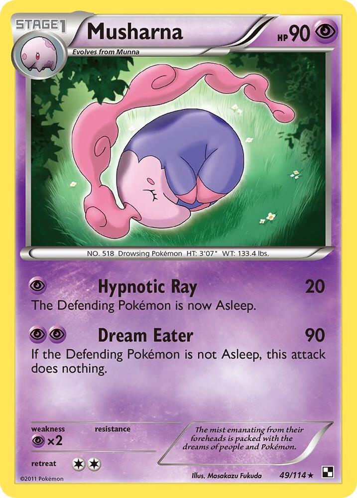Pokemon Musharna 49/114 Black & White