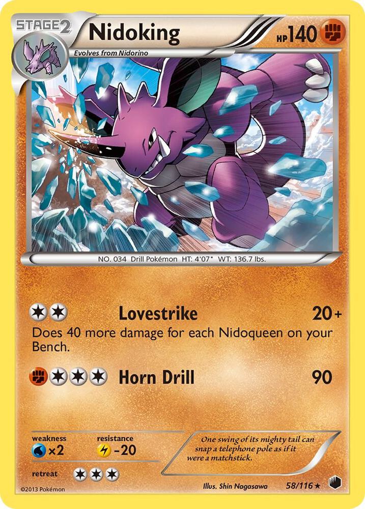 Pokemon Nidoking 58/116 Plasma Freeze