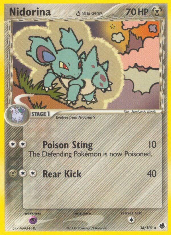 Pokemon Nidorina δ 34/101 Dragon Frontiers