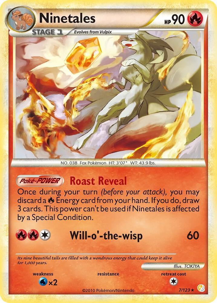 Pokemon Ninetales 7/123 HeartGold & SoulSilver