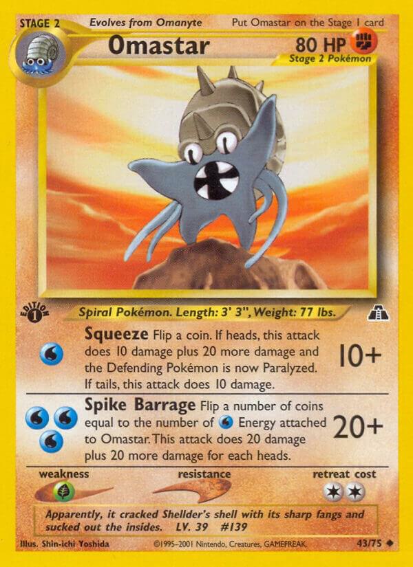 Pokemon Omastar 43/75 Neo Discovery
