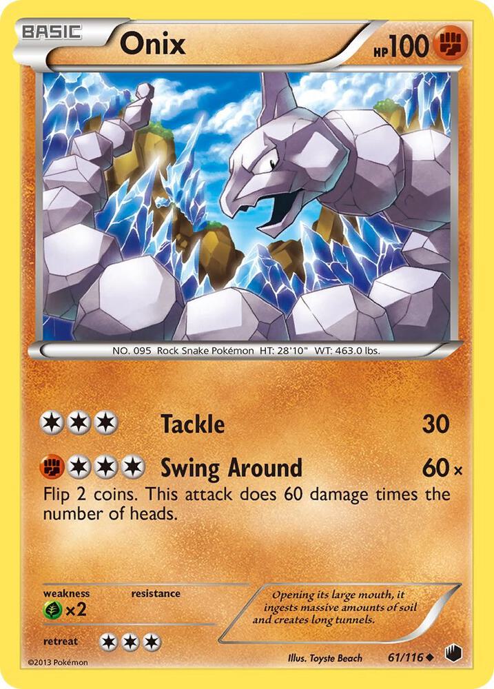 Pokemon Onix 61/116 Plasma Freeze