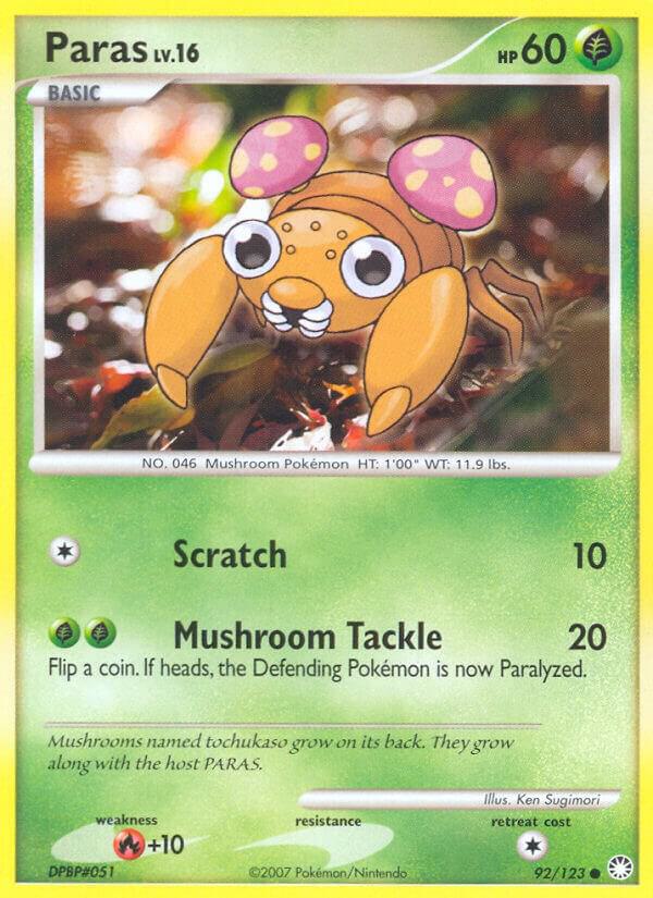 Pokemon Paras 92/123 Mysterious Treasures