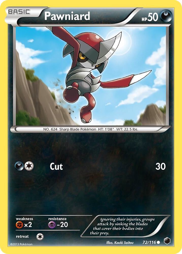 Pokemon Pawniard 72/116 Plasma Freeze