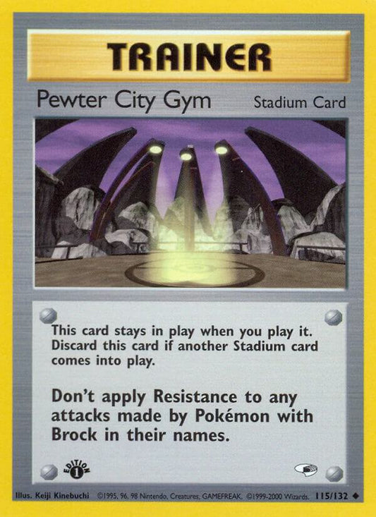 Pokemon Pewter City Gym 115/132 Gym Heroes