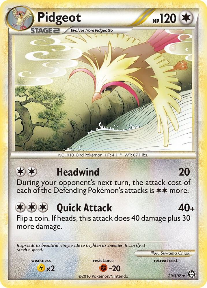 Pokemon Pidgeot 29/102 Triumphant
