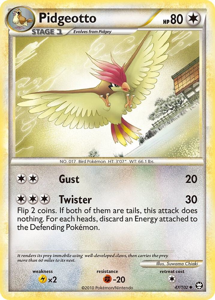 Pokemon Pidgeotto 47/102 Triumphant