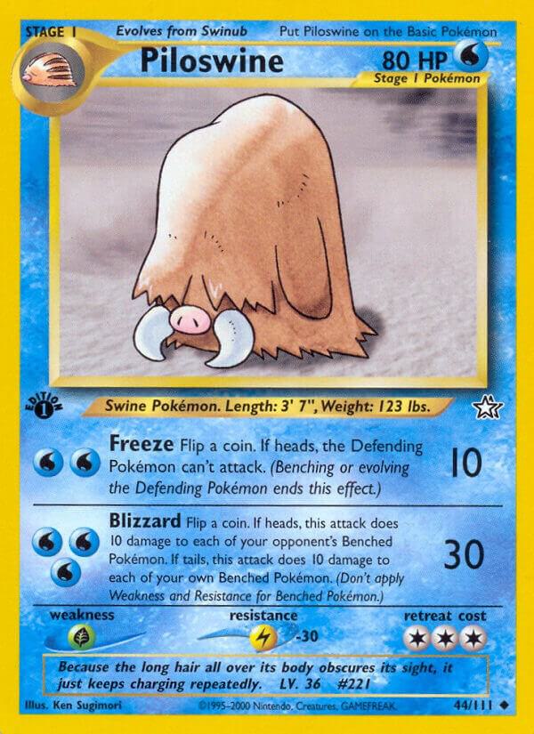 Pokemon Piloswine # 44 Neo Genesis
