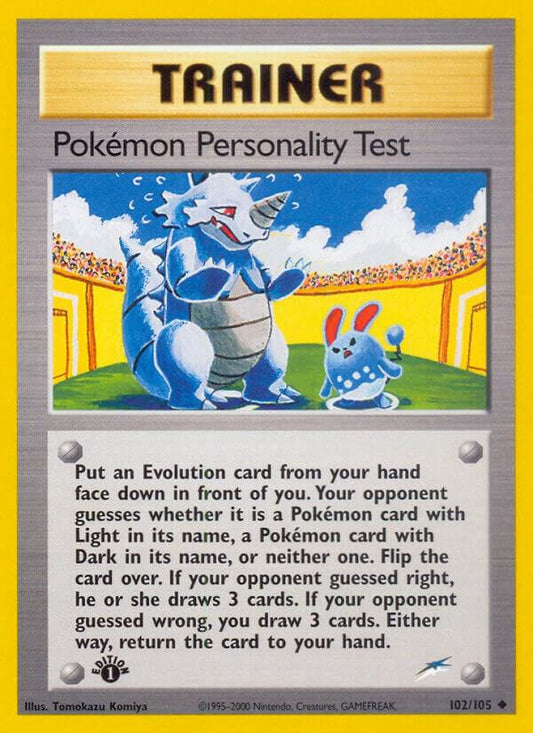 Pokemon Pokemon Personality Test 102/105 Neo Destiny