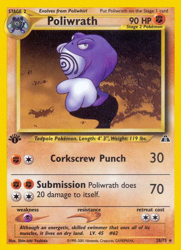 Pokemon Poliwrath 28/75 Neo Discovery