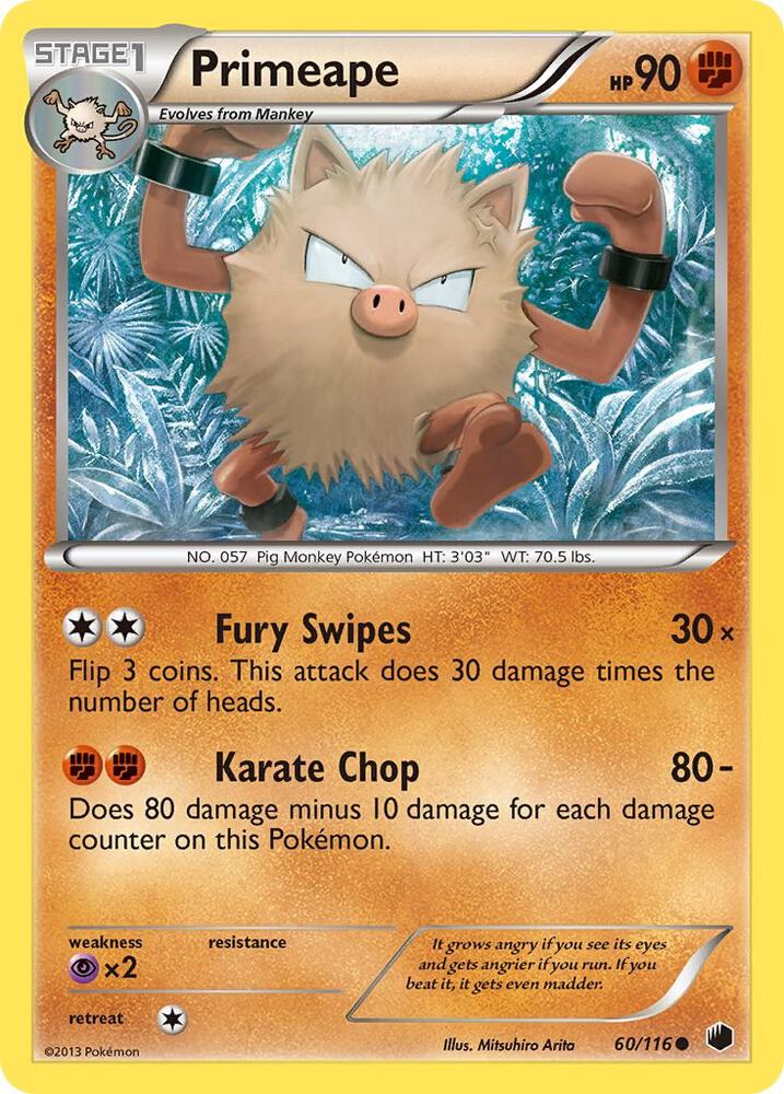 Pokemon Primeape 60/116 Plasma Freeze