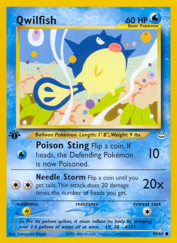 Pokemon Qwilfish 49/64 Neo Revelation