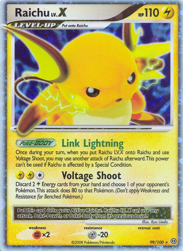 Pokemon Raichu LV.X 99/100 Stormfront