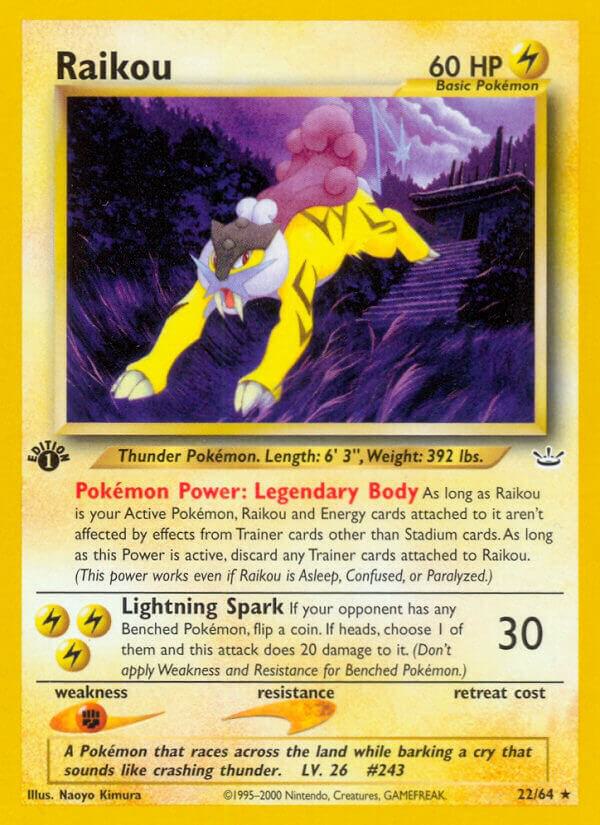 Pokemon Raikou 22/64 Neo Revelation