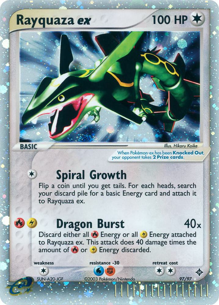 Pokemon Rayquaza Ex 97/100 Dragon